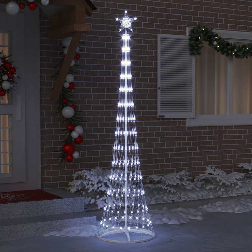 LED Christmas Tree with Stand Cool White 70 x 70 x 250 cm Metal